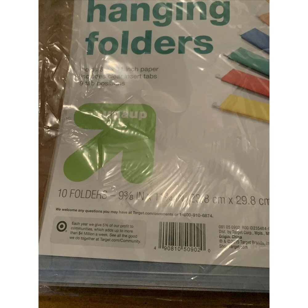 Up & Up Hanging File Folders 10 Count 8 1/2 X 11 Inch